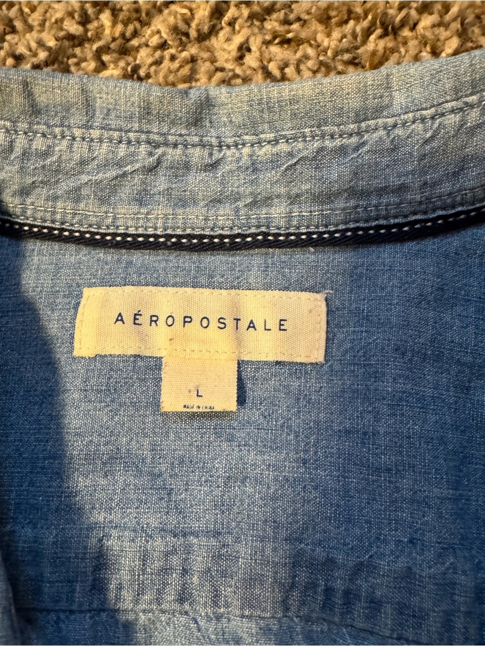 Aeropostale Light Blue Women's Button-Down Shirt - Picture 2 of 2